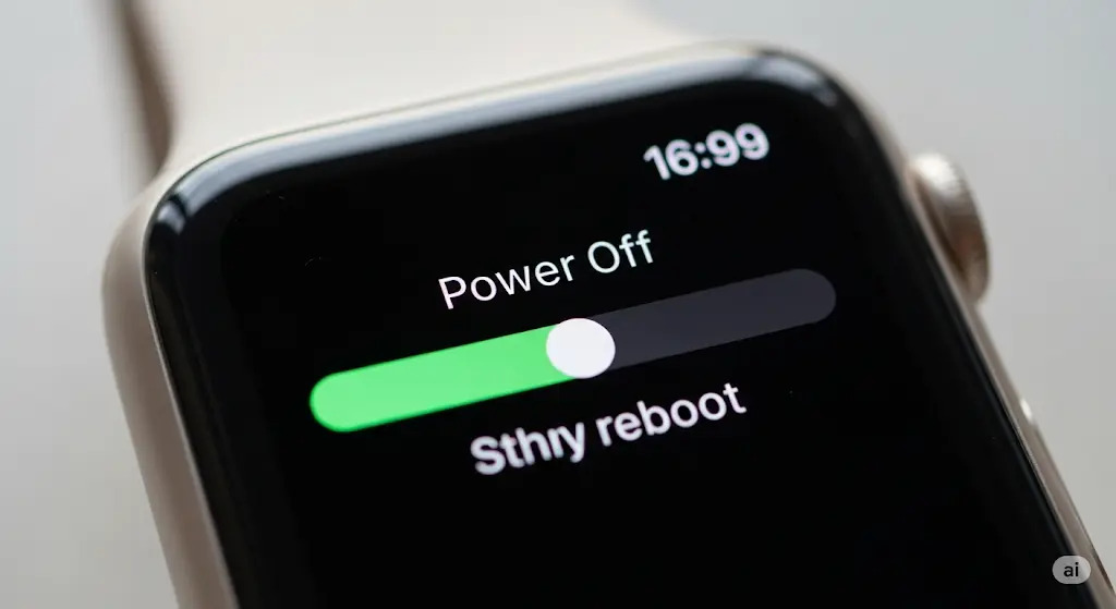 まずはApple Watchの再起動を試す