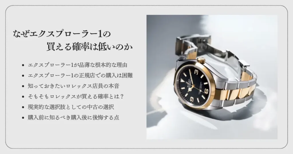 なぜエクスプローラー1の買える確率は低いのか