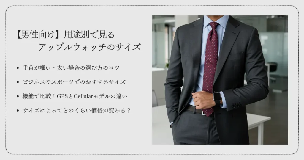 用途別で見るアップルウォッチのサイズ【男性向け】