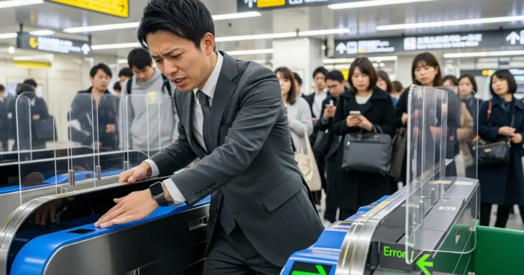 スマートウォッチが改札で邪魔になる瞬間