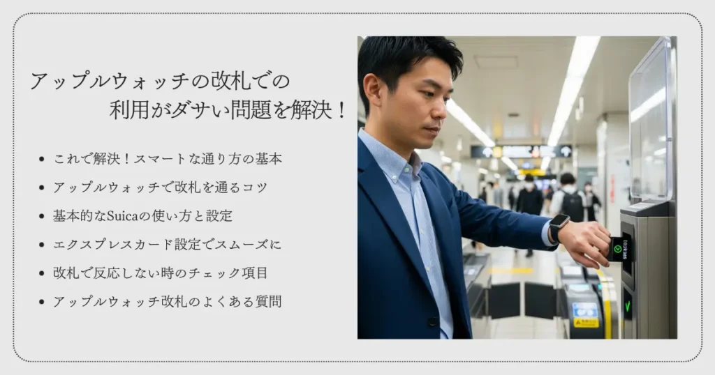 アップルウォッチの改札での利用がダサい問題を解決！