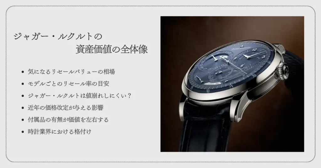 ジャガー・ルクルトの資産価値の全体像