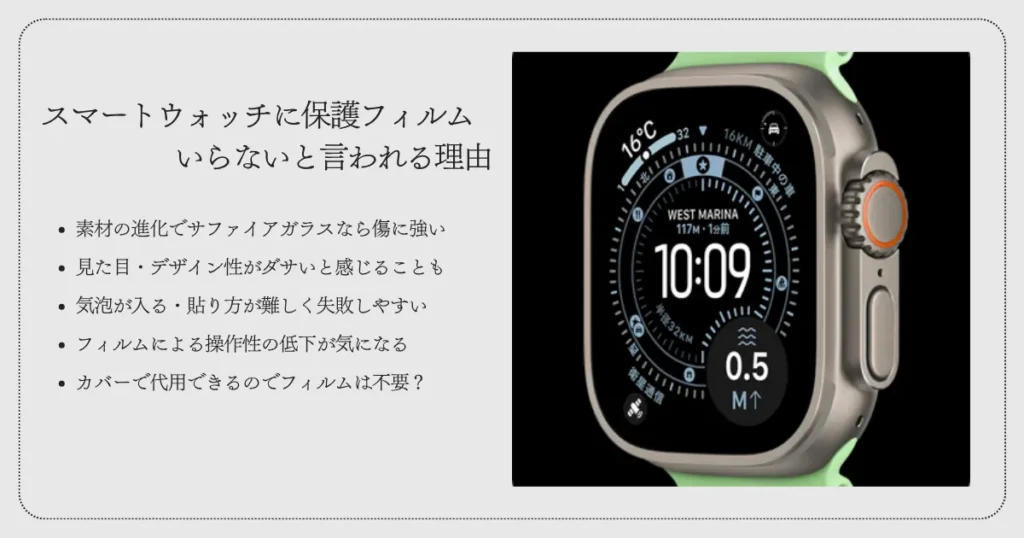 スマートウォッチに保護フィルムはいらないと言われる理由