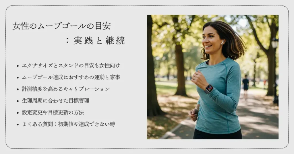 女性のムーブゴールの目安：実践と継続