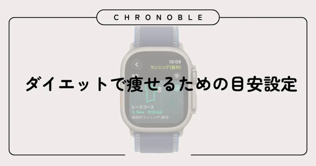 ダイエットで痩せるための目安設定