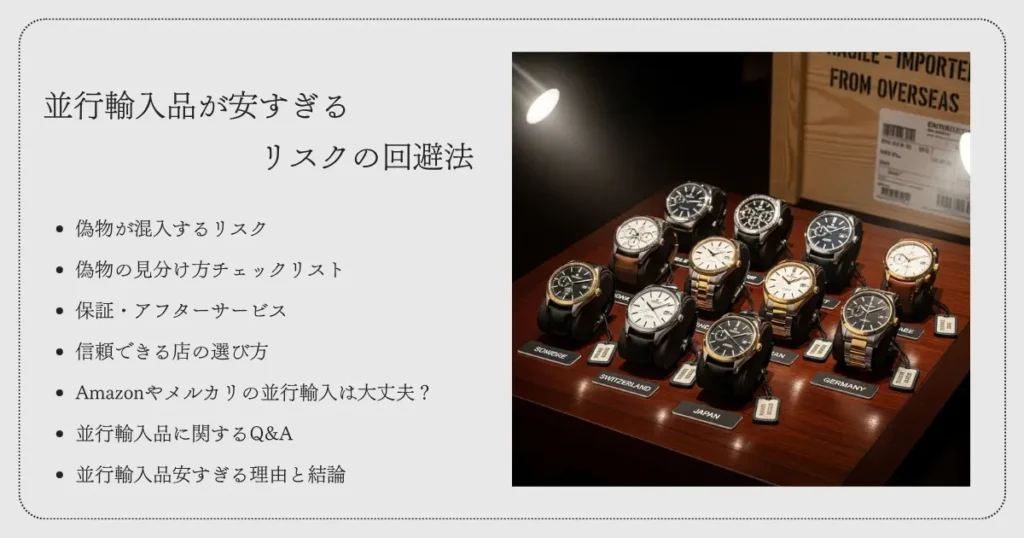 並行輸入品が安すぎるリスクの回避法