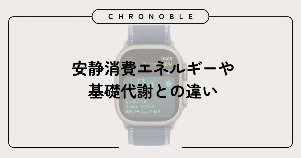 安静消費エネルギーや基礎代謝との違い