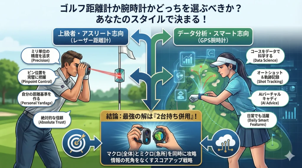 ゴルフ距離計か腕時計かどっちを選ぶべきか
