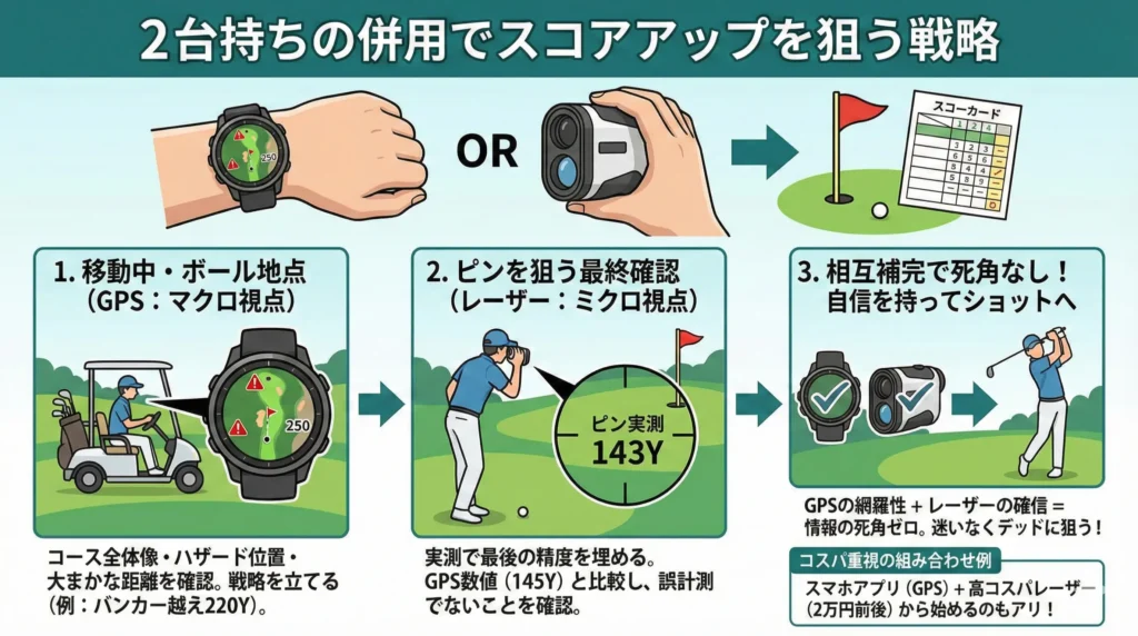 2台持ちの併用でスコアアップを狙う戦略