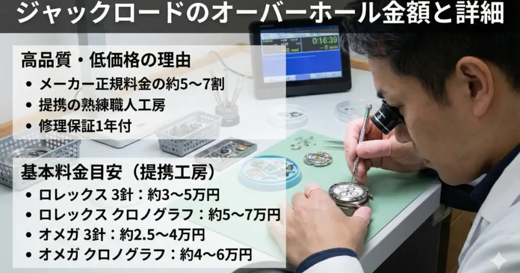 ジャックロードのオーバーホール金額と詳細