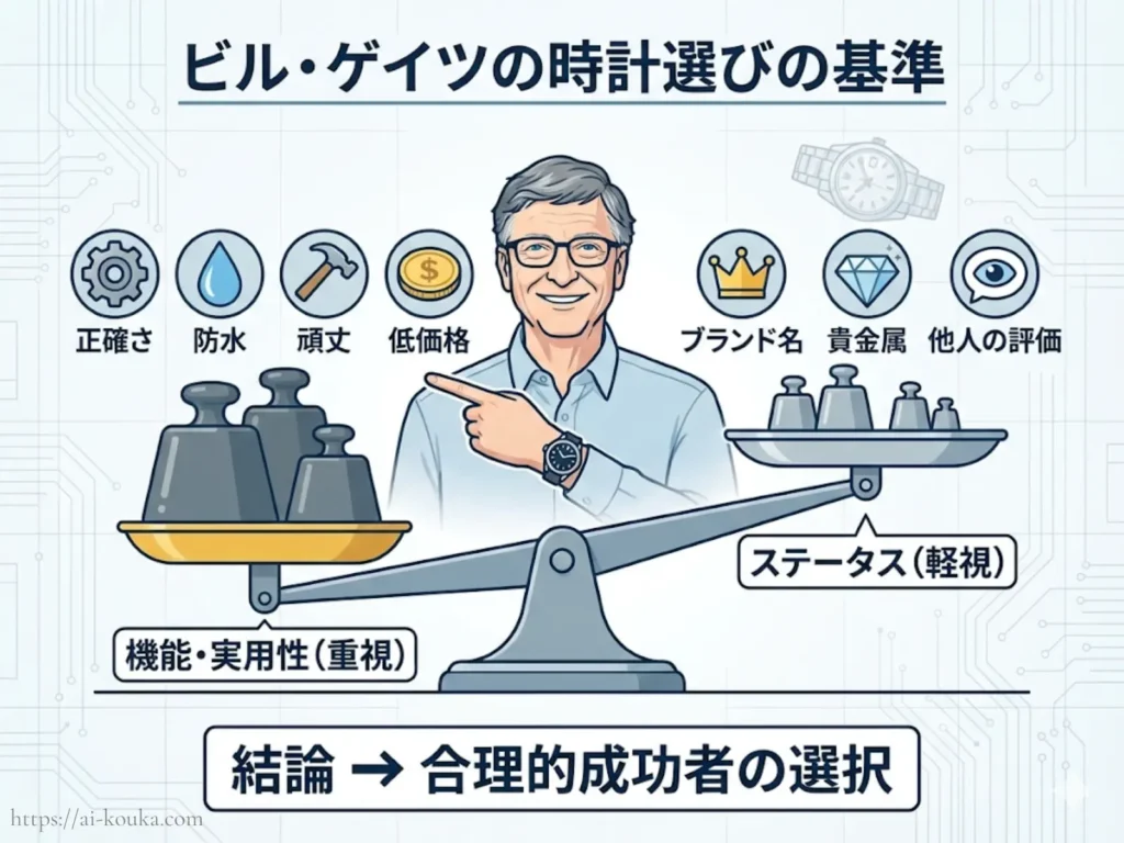 ビルゲイツがチープカシオを選ぶ合理的理由