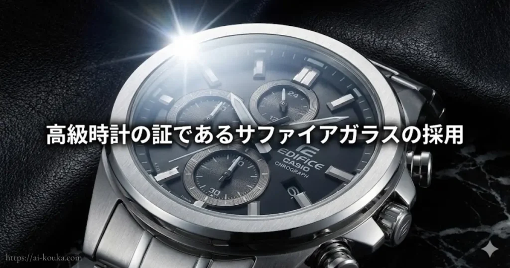 高級感を演出するエディフィスのサファイアガラス風防のイメージ