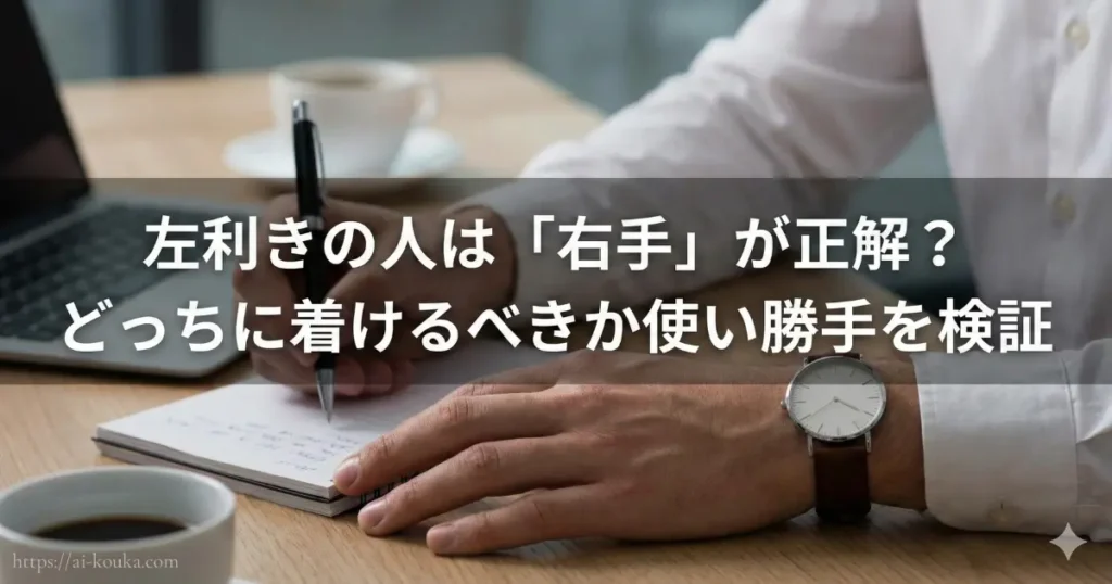 左利きの人は「右手」が正解？どっちに着けるべきか使い勝手を検証をイメージした画像