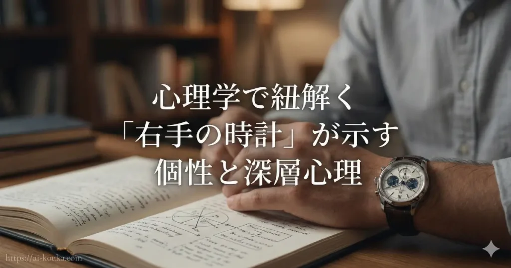 心理学で紐解く「右手の時計」が示す個性と深層心理をイメージした画像