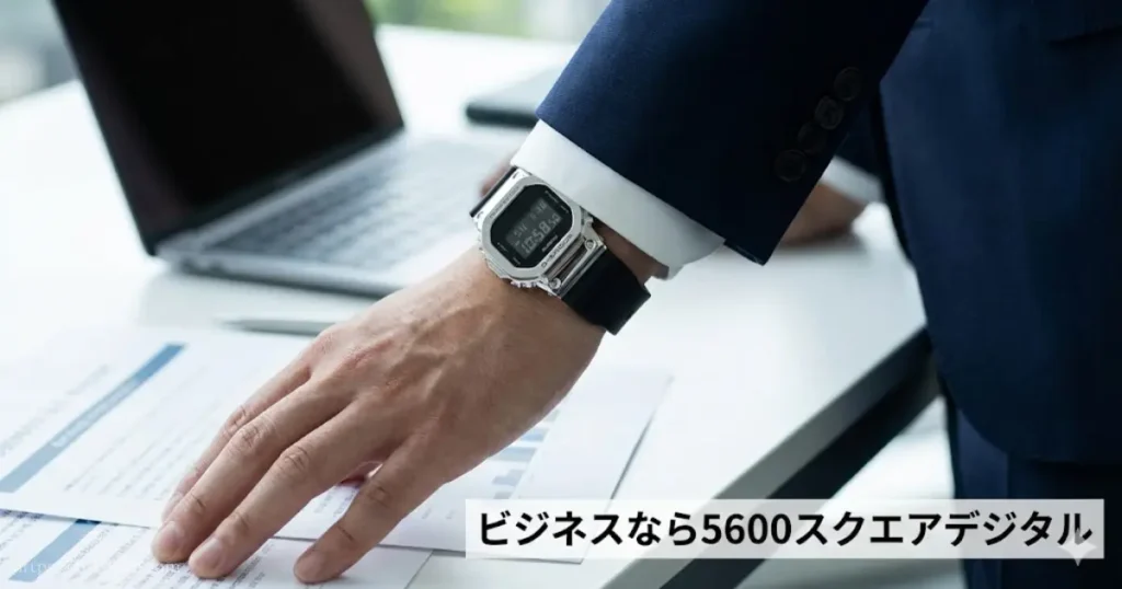 ビジネスに最適なスクエアデジタルGM-5600の着用イメージ画像